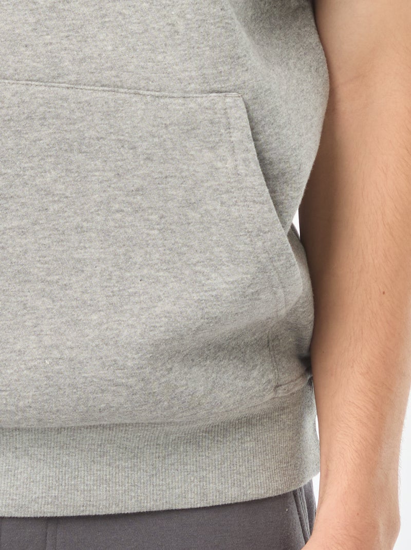 Mouwloze hoodie van warme joggingstof Grijs - Kiabi