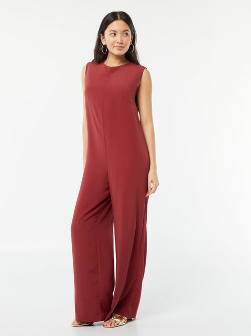 Mouwloze jumpsuit met motiefje - Kiabi