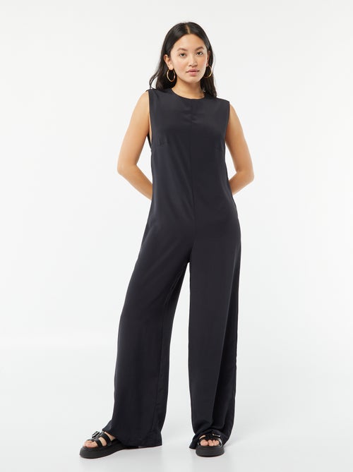 Mouwloze jumpsuit met motiefje - Kiabi