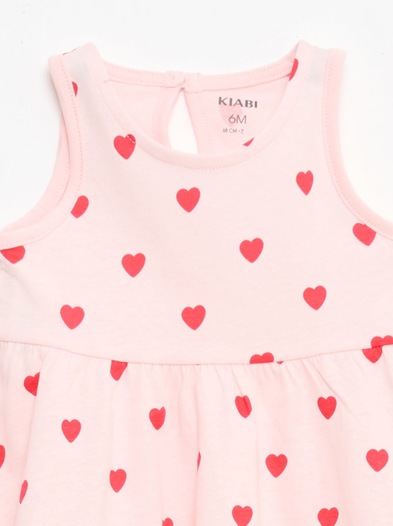Mouwloze jurk met tekstprint Rose - Kiabi