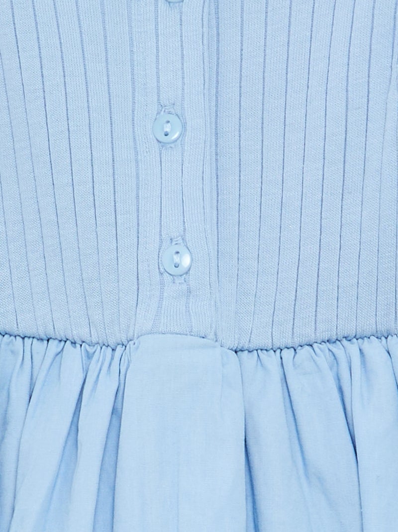 Mouwloze jurk van bimateriaal Blauw - Kiabi