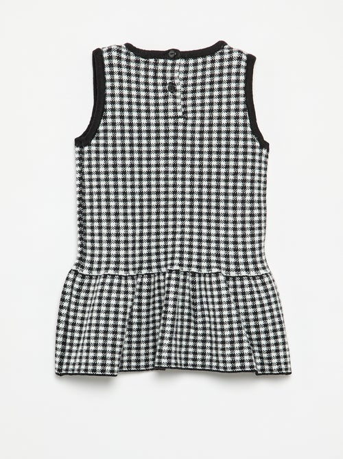 Mouwloze jurk van tricot met strikjes - Kiabi
