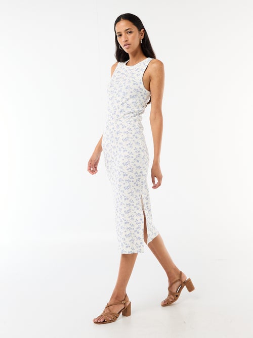 Mouwloze midi ribjurk - Kiabi