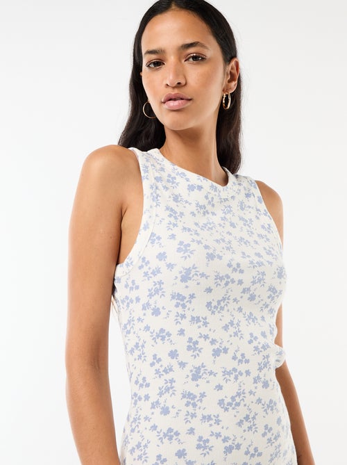 Mouwloze midi ribjurk - Kiabi