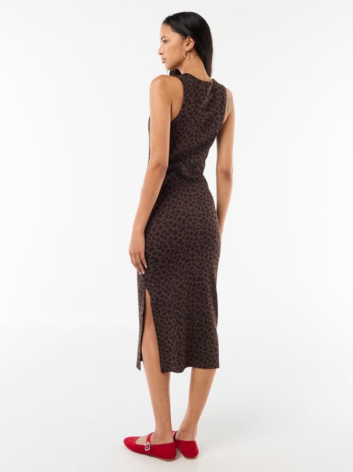 Mouwloze midi ribjurk - Kiabi