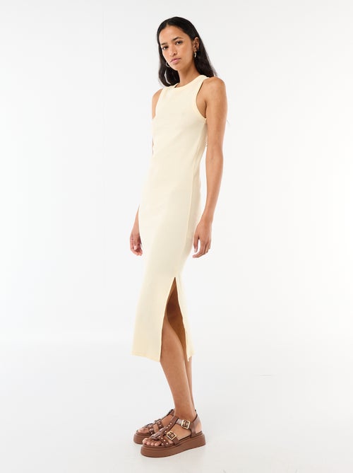 Mouwloze midi ribjurk - Kiabi