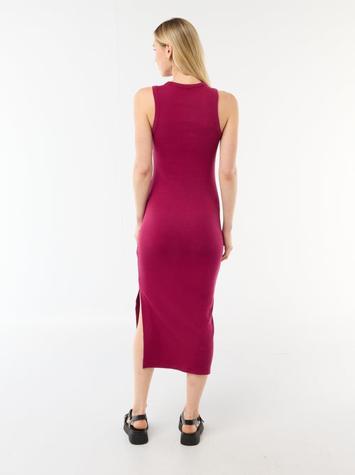 Mouwloze midi ribjurk - Kiabi