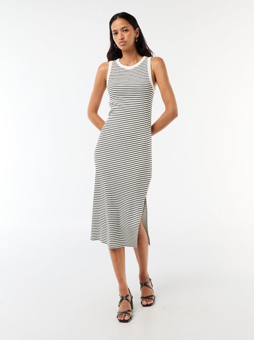 Mouwloze midi ribjurk - Kiabi