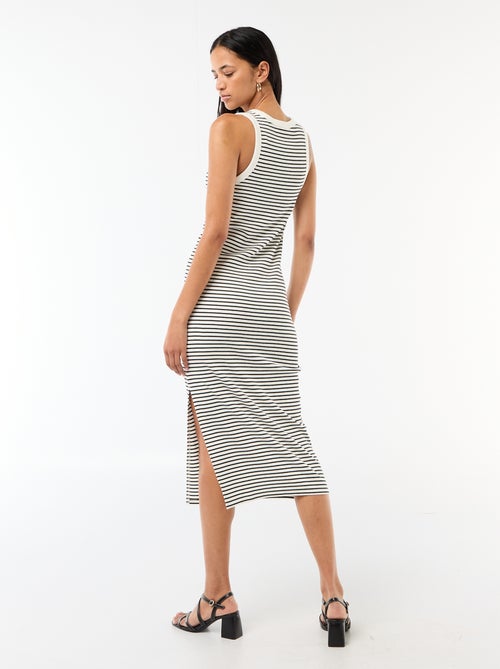 Mouwloze midi ribjurk - Kiabi