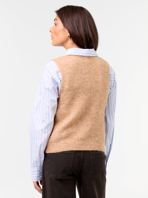 Mouwloze mohair trui - Kiabi