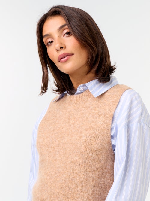 Mouwloze mohair trui - Kiabi