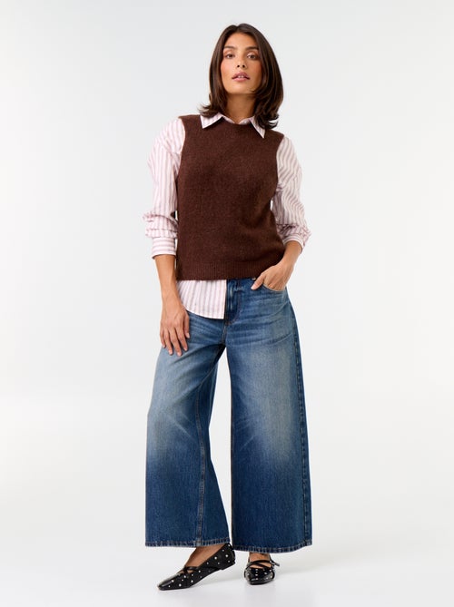 Mouwloze mohair trui - Kiabi