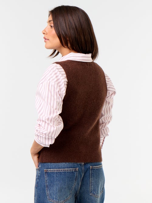 Mouwloze mohair trui - Kiabi