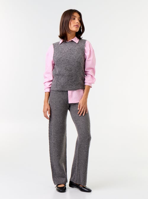 Mouwloze mohair trui - Kiabi