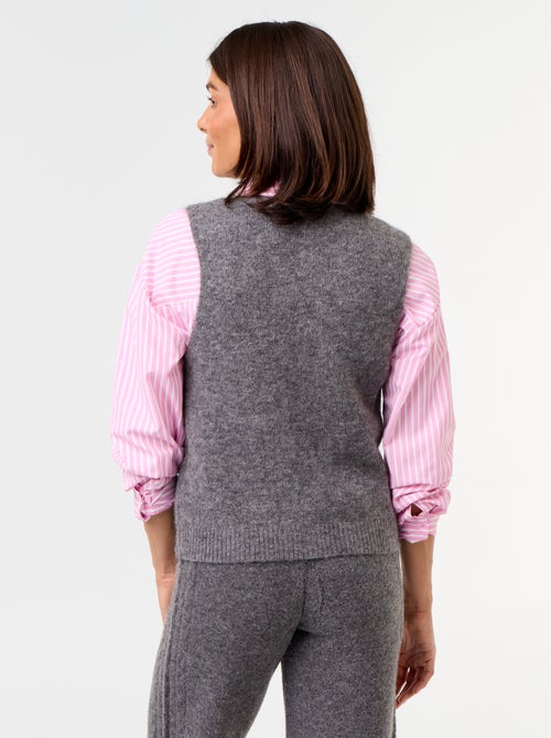 Mouwloze mohair trui - Kiabi