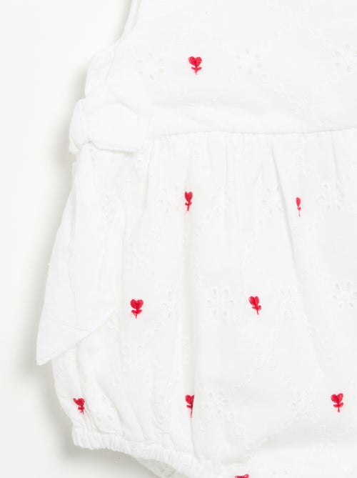 Mouwloze romper met borduursels - Kiabi