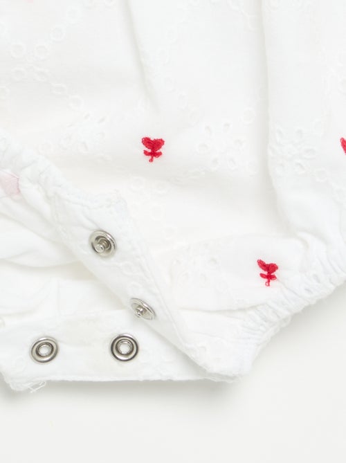 Mouwloze romper met borduursels - Kiabi
