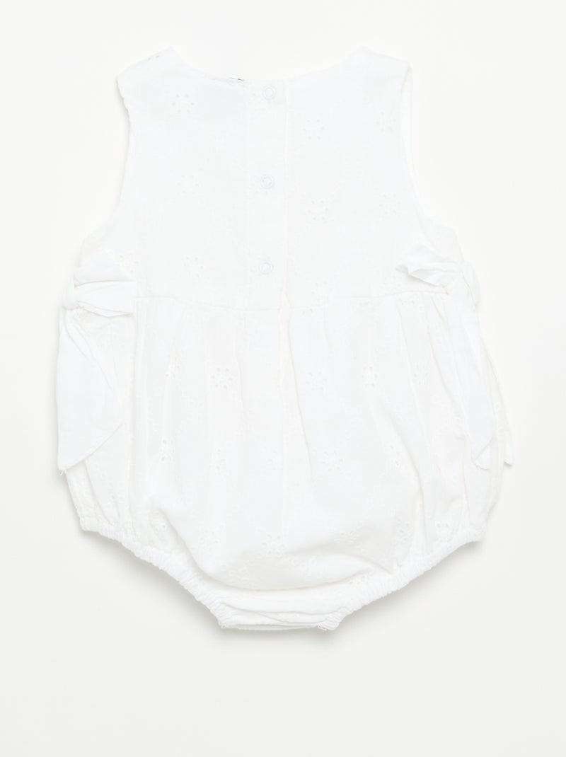 Mouwloze romper met borduursels Biege - Kiabi