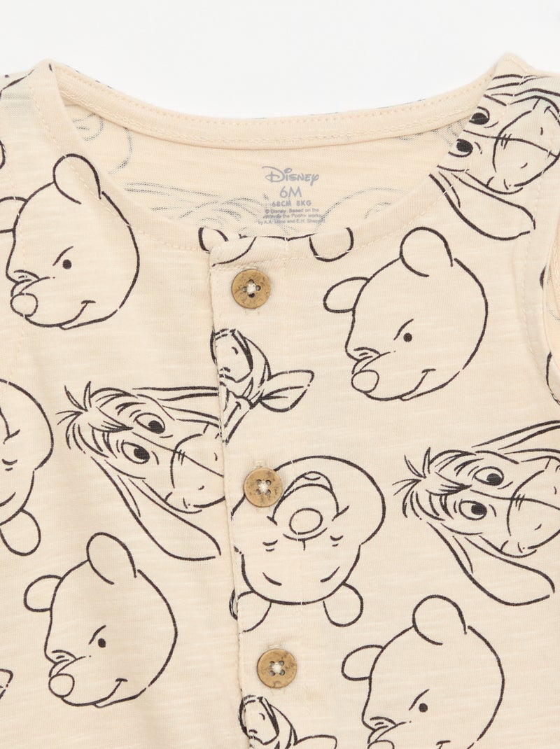 Mouwloze romper met 'Disney'-print Biege - Kiabi