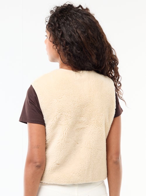 Mouwloze sherpa bodywarmer - Kiabi