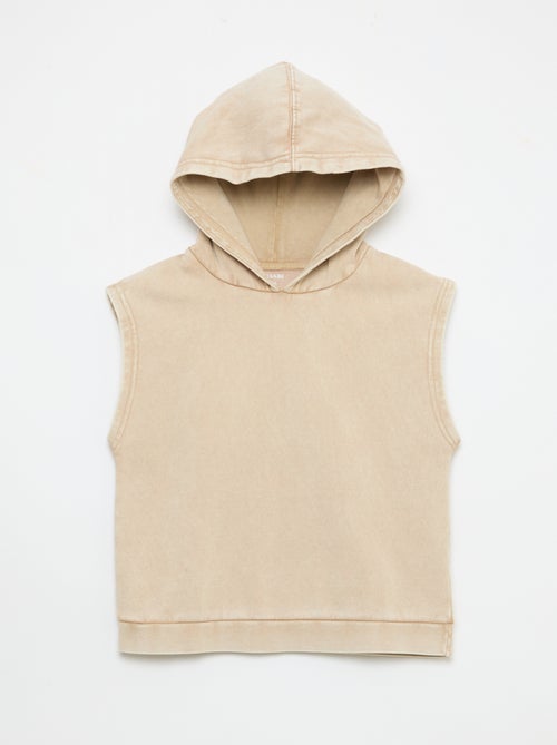 Mouwloze sweater met kap - Kiabi