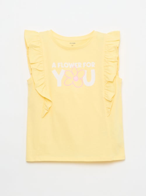 Mouwloze T-shirt met volants - Kiabi