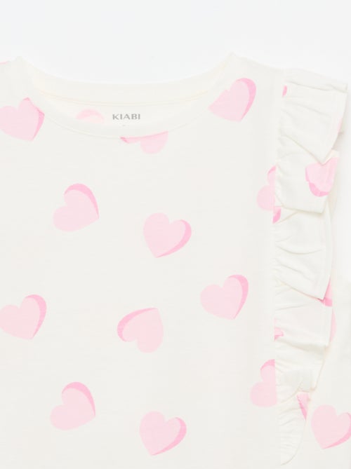 Mouwloze T-shirt met volants - Kiabi