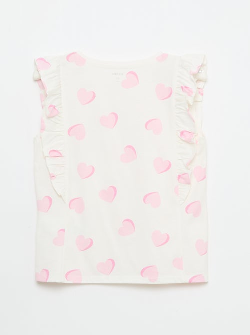 Mouwloze T-shirt met volants - Kiabi