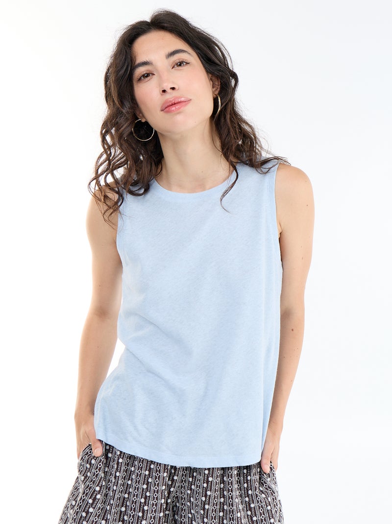 Mouwloze top Blauw - Kiabi