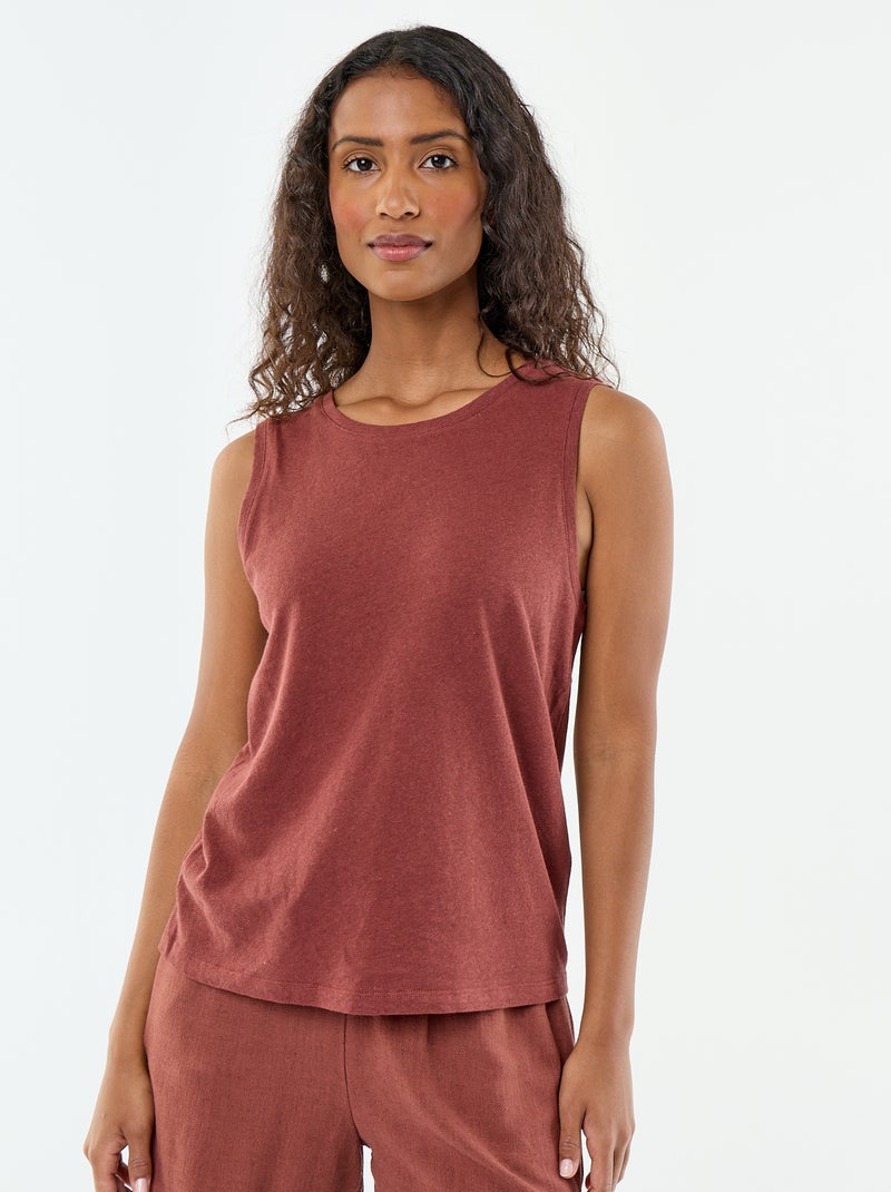 Mouwloze top Bruin - Kiabi