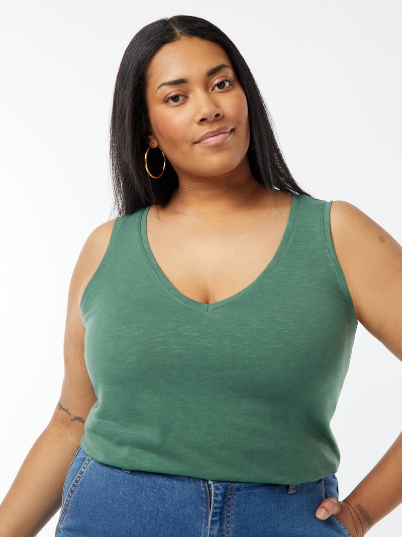 Mouwloze top Groen - Kiabi