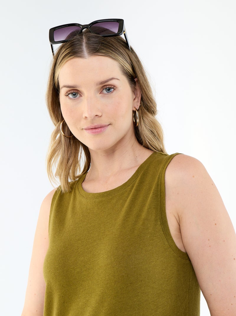 Mouwloze top Groen - Kiabi