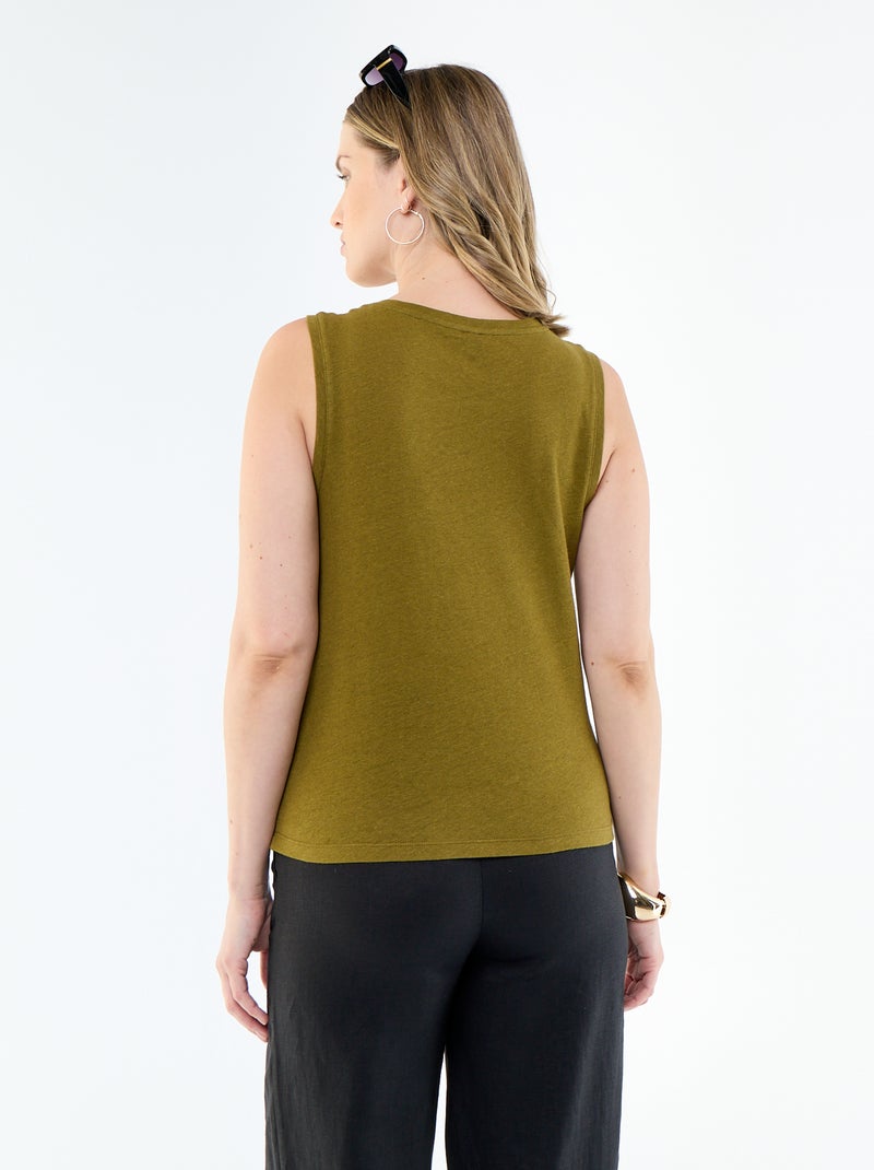 Mouwloze top Groen - Kiabi