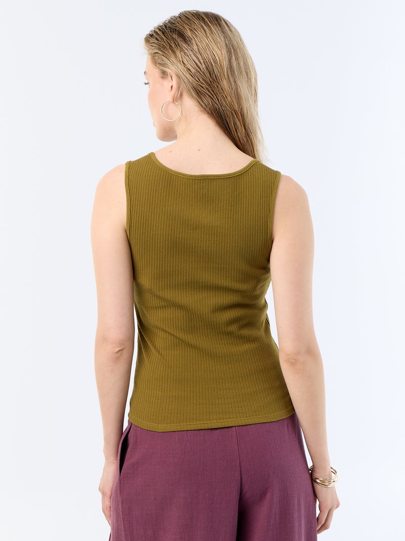 Mouwloze top Groen - Kiabi