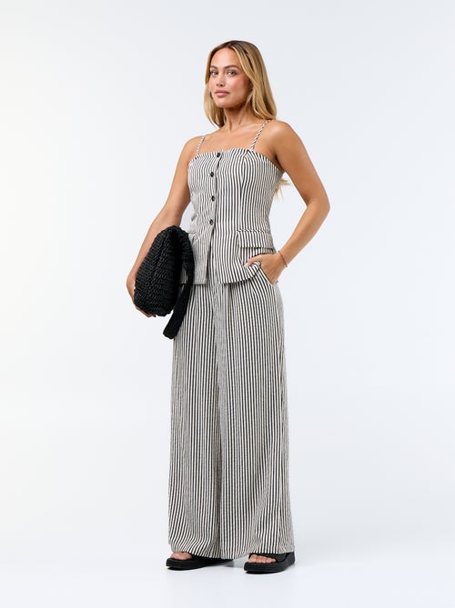 Mouwloze top in giletstijl - Kiabi