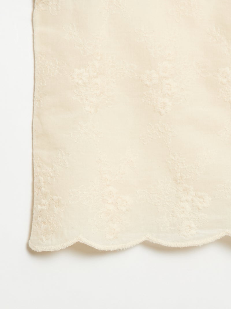 Mouwloze top met all-over borduursels Wit - Kiabi