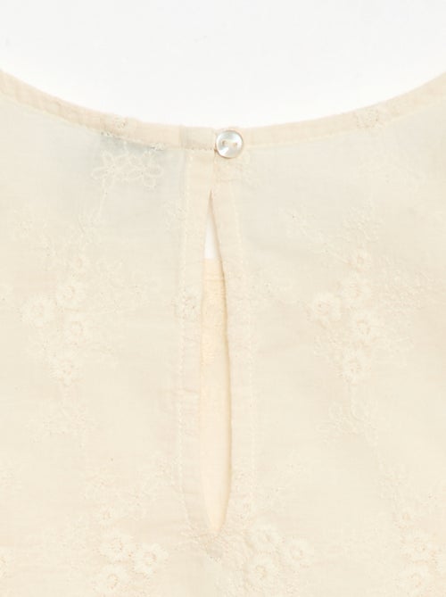 Mouwloze top met all-over borduursels - Kiabi