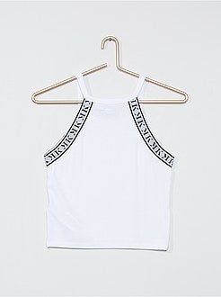 Mouwloze top met Amerikaanse kraag - Kiabi