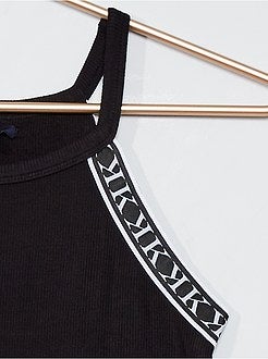 Mouwloze top met Amerikaanse kraag - Kiabi