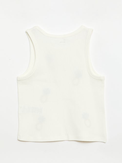 Mouwloze top met fantasieborduursels - Kiabi