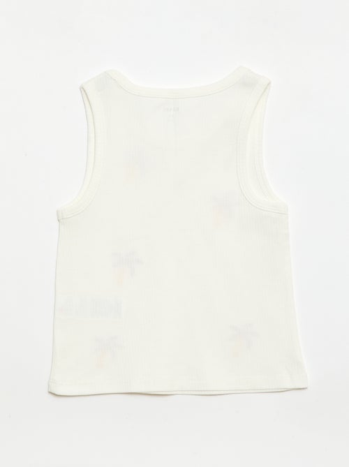 Mouwloze top met fantasieborduursels - Kiabi