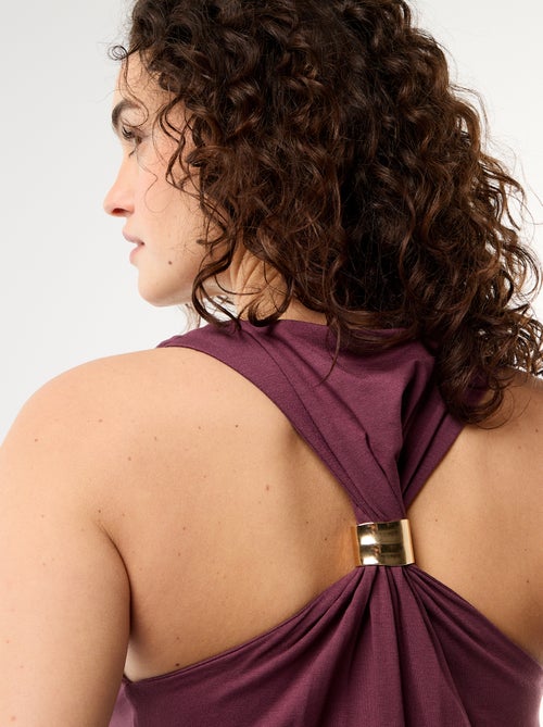 Mouwloze top met gedrapeerde halslijn - Kiabi