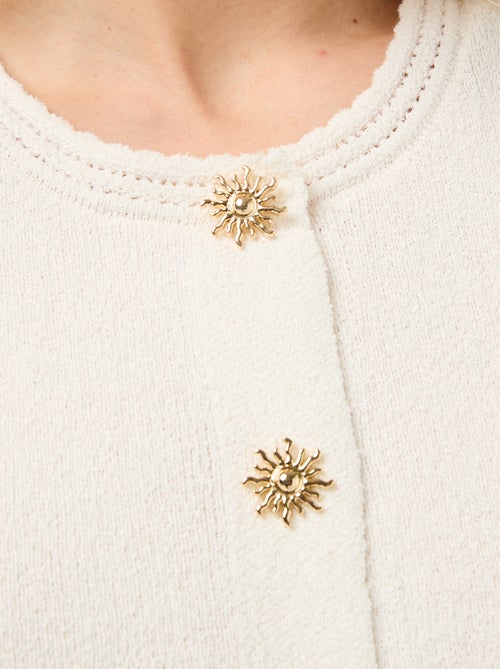 Mouwloze top met goudkleurige knopen - Kiabi