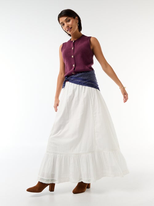 Mouwloze top met goudkleurige knopen - Kiabi