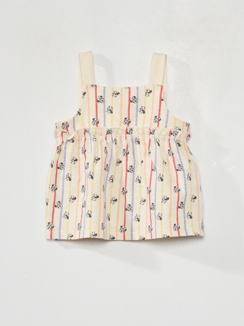 Mouwloze top met 'Minnie'-print WIT - Kiabi
