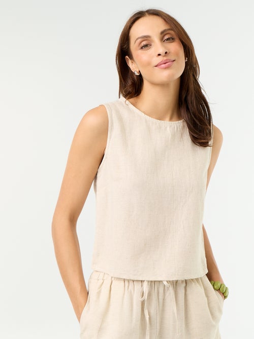 Mouwloze top met ronde hals - Kiabi Mouwloze top met ronde hals - Kiabi
