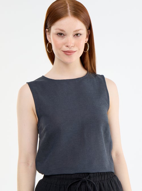 Mouwloze top met ronde hals - Kiabi Mouwloze top met ronde hals - Kiabi