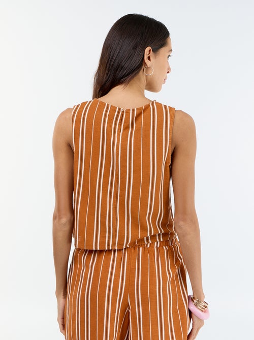 Mouwloze top met ronde hals - Kiabi