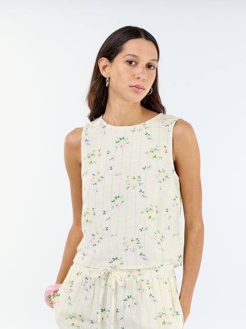 Mouwloze top met ronde hals - Kiabi