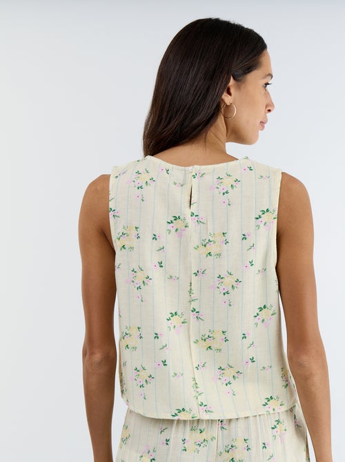 Mouwloze top met ronde hals - Kiabi